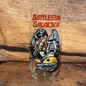 Battlestar Galactica Drinking Glass 1979 Universal City Studios Cylon Warriors